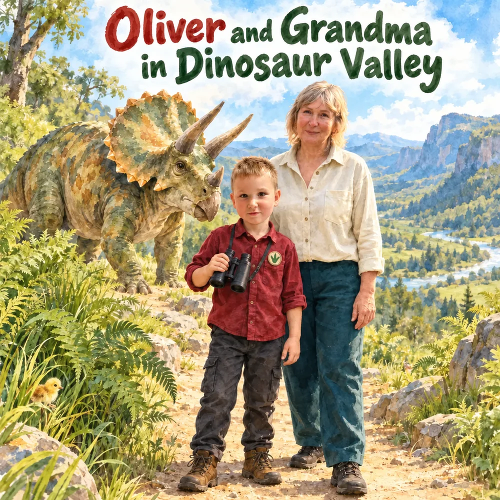 Cover of "Oliver and Grandma in Dinosaur Valley"