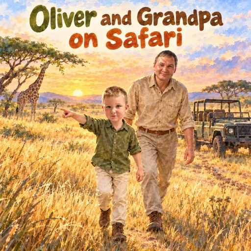 A safari book with grandma and grandpa