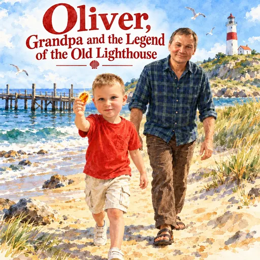 A holiday legend book with grandparents
