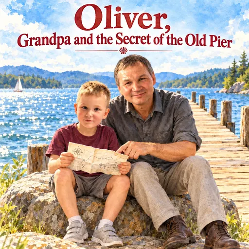A treasure hunt book with grandparents