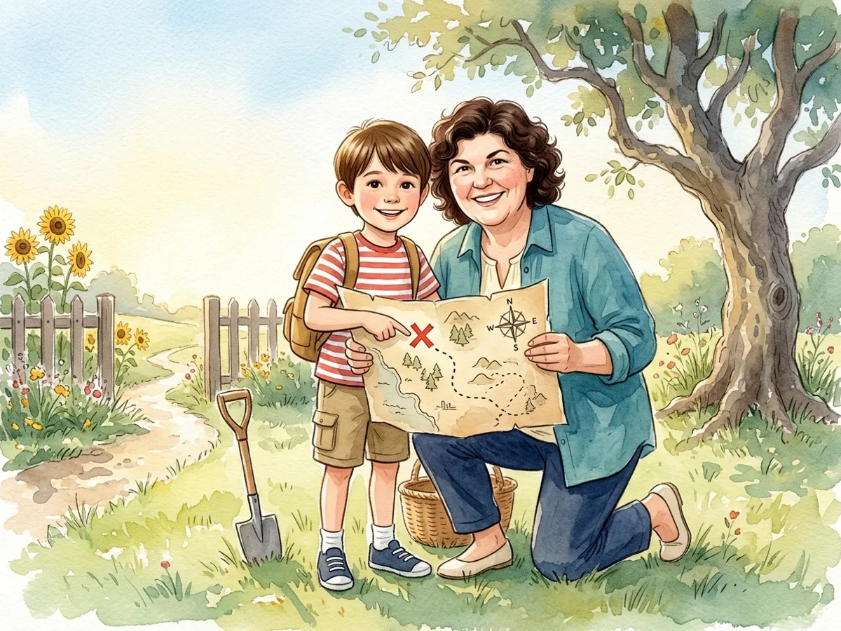 Loose, bright watercolour — with faces painted crisp and true to the photo.
