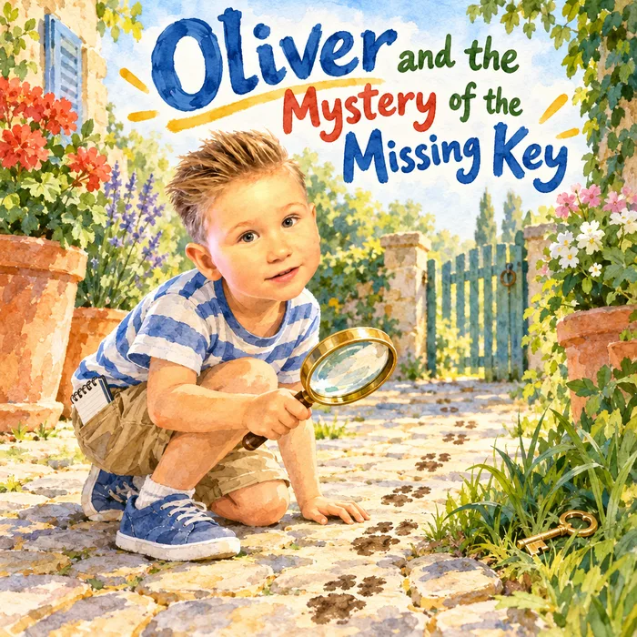 Oliver and the Mystery of the Missing Key — a personalized detective book with Oli as the sleuth